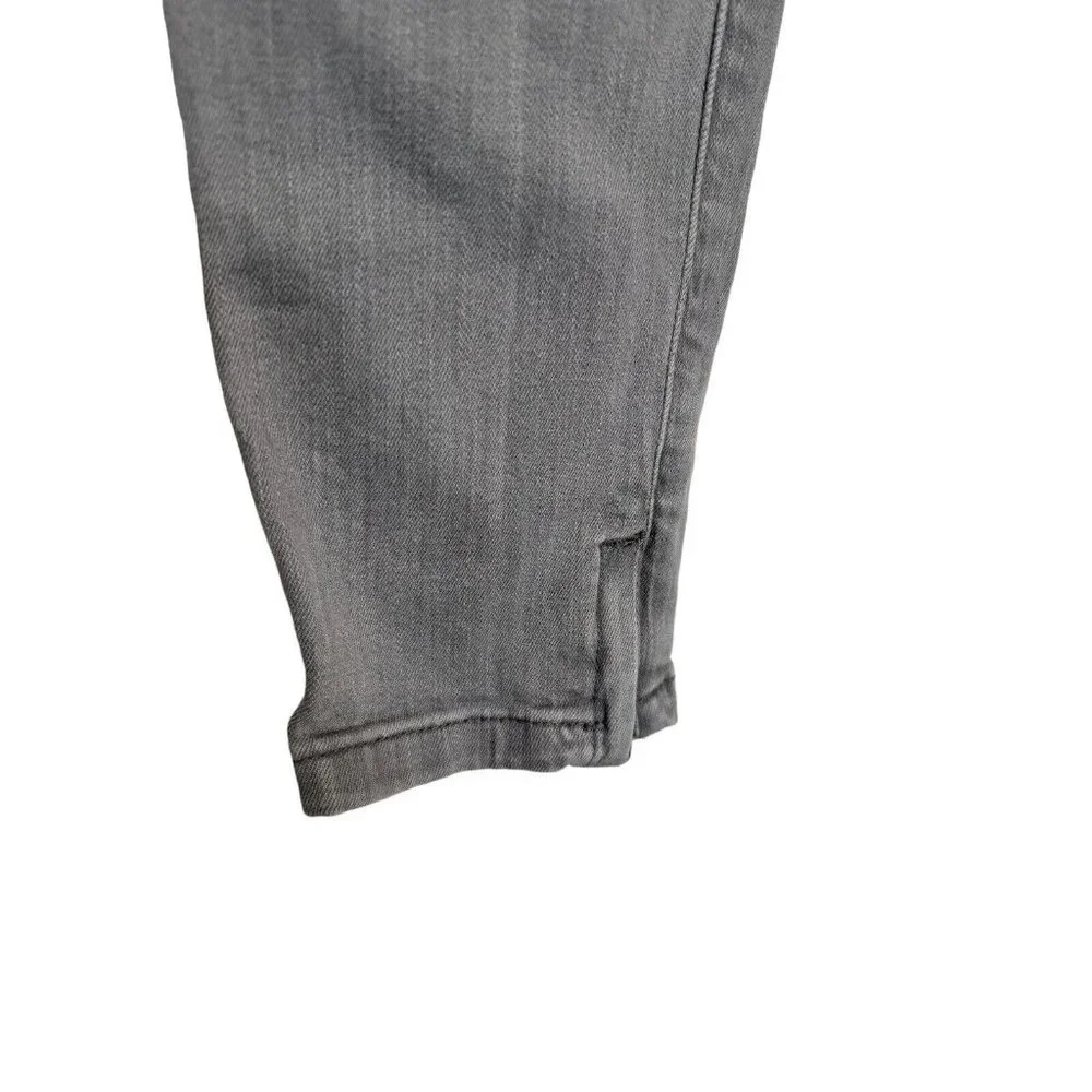 Zara Basic Jeans Z1975 Womens 8 Soft Heather Grey Skinny Stretch Cuff Zip
